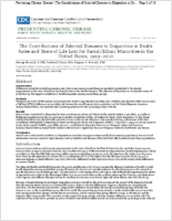 The Contributions of Selected Diseases to Disparities in Death Rates and Years of Life Lost for RacialEthnic Minorities in the United States 19992010