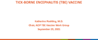 Tickborne encephalitis TBE vaccine  Tickborne encephalitis TBE vaccine  immunogenicity and safety