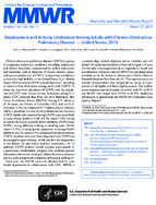 Employment and Activity Limitations Among Adults with Chronic Obstructive Pulmonary Disease  United States 2013