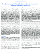 Three Cases of Congenital Rubella Syndrome in the Postelimination Era  Maryland Alabama and Illinois 2012