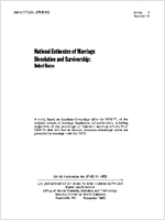 National Estimates of Marriage Dissolution and Survivorship United States