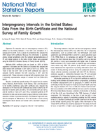 Interpregnancy Intervals in the United States Data From the Birth Certificate and the National Survey of Family Growth