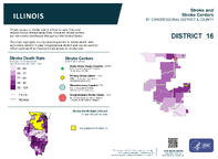 IL Congressional District 16 Stroke and Stroke Centers Map 118th Congress