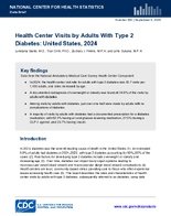 Health center visits by adults with type 2 diabetes United States 2024