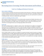 Increasing Cancer Screening Provider Assessment and Feedback for Breast Cervical and Colorectal Cancers