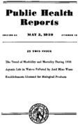 Public Health Reports  v 54 no 18  cover