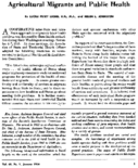 Agricultural migrants and public health