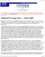 Michael B Gregg MD  19302008