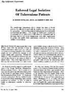 Enforced legal isolation of tuberculous patients