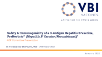 Safety  immunogenicity of a 3Antigen hepatitis B vaccine PreHevbrio Hepatitis B vaccine recombinant
