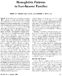 Hemoglobin patterns in lowincome families