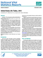 United States Life Tables 2012