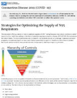 Coronavirus disease 2019 COVID19  Strategies for optimizing the supply of N95 respirators