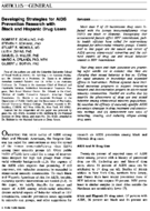 Developing Strategies For Aids Prevention Research With Black And Hispanic Drug Users