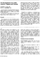 The Development Of An Aids Vaccine Progress And Promise
