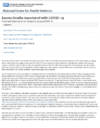 Excess Deaths Associated with COVID19 Provisional Death Counts for Coronavirus Disease COVID19 20201202
