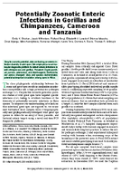 Potentially Zoonotic Enteric Infections in Gorillas and Chimpanzees Cameroon and Tanzania