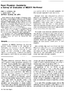 Rural physician assistants a survey of graduates of MEDEX Northwest