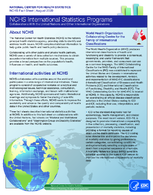 NCHS international statistics programs collaborations with the United Nations and ither international organizations