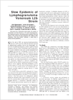 Slow Epidemic of Lymphogranuloma Venereum L2b Strain
