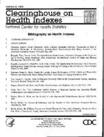 Bibliography on Health Indexes Number 2 1989