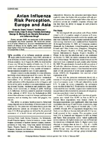 Avian Influenza Risk Perception Europe and Asia