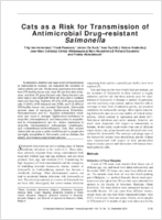 Cats as a Risk for Transmission of Antimicrobial Drugresistant Salmonella