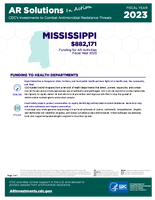 CDCs Investments to Combat Antibiotic Resistance Threats Mississippi Fiscal Year 2023