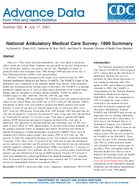 National Ambulatory Medical Care Survey 1999 Summary