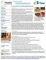 Construction Injury Narrative Framer Struck by Falling Wall Section 2020