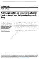 An Online PopulationRepresentative Longitudinal Cognitive Dataset from the Understanding America Study
