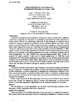 State Activities for Surveillance of Occupational Disease and Injury 1985