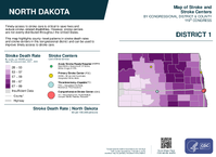 ND Congressional District 01 Stroke and Stroke Centers Map 119th Congress