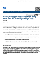County Garbage Collector Dies After Falling from Back End of Moving Garbage Truck FACE 9109