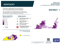 KY Congressional District 01 Stroke and Stroke Centers Map 118th Congress