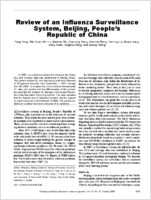 Review of an Influenza Surveillance System Beijing Peoples Republic of China