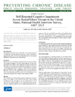 SelfReported Cognitive Impairment Across RacialEthnic Groups in the United States National Health Interview Survey 19972015