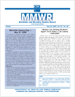 MMWR Morbidity and Mortality Weekly Report Vol 57 No 20 May 23 2008