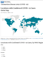 Locations with Confirmed COVID19 Cases Global Map as of 1100 AM ET March 3 2020