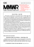 Morbidity and Mortality Weekly Report MMWR April 30 1993  Vol 42  No 16