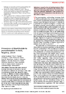Presence of Burkholderia pseudomallei in Soil Nigeria 2019