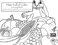 Plate full of color coloring book