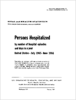 Persons Hospitalized by Number of Hospital Episodes and Days in a Year United States July 1965June 1966