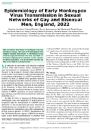 Epidemiology of Early Monkeypox Virus Transmission in Sexual Networks of Gay and Bisexual Men England 2022