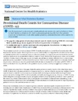 Provisional Death Counts for Coronavirus Disease COVID19 20200424
