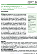 HIV testing and prophylaxis to prevent mothertochild transmission in the United States