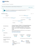 United States COVID19 hospitalizations deaths emergency visits and test positivity by geographic area October 16 2023
