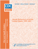 Health behaviors of adults United States 19992001