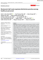 Elastomeric HalfMask Respirator Disinfection Practices Among Healthcare Personnel