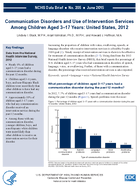 Communication Disorders and Use of Intervention Services Among Children Aged 317 Years United States 2012